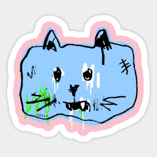 Blue Cat Sticker
